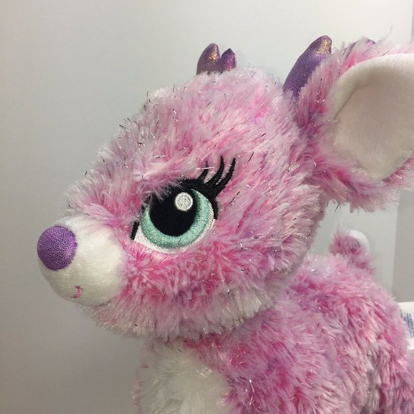 Build A Bear Workshop Plush Twinkle Deer Pink Sparkle Reindeer Stuffed Animal - Picture 4 of 12